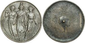 O6351 Epreuve Uniface Napoleon III 1859 Art Industrie Argent Silver