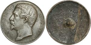 O6352 Epreuve Uniface Napoléon III Empereur Longueil Argent Silver