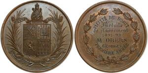 O6355 Médaille Faculté DRoit Obers 1891 92 SUP