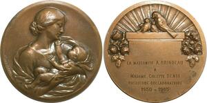 O6363 France Médaille Maternité Femme Enfant Brindeau Madame Colette denis SUP