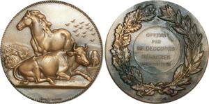 O6379 France Médaille Horse Bœuf Cheval Sénateur dubois SUP