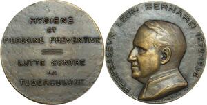 O6387 France Médaille Médecine Bernard Tuberculose Vautier 1935 SUP