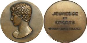 O6412 France Médaille Delannoy Antique Jeunesse Sports Empereur Romain SUP