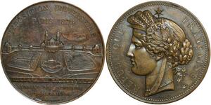 O6421 France Médaille Exposition Universelle Paris Trocadero 1878 SUP
