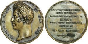 O6423 Médaille Charles X Monument Louis XVI 1826 depaulis ->Make offer