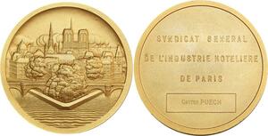 O6432 France Médaille Art deco Ville Paris Cathédrale Notre-Dame Turin FDC !!!