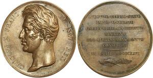 O6451 Rare Médaille Charles X Mémoire à Louis XVII 1826 depaulis SUP