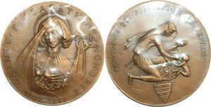 O6454 France Médaille Sainte Elisabeth Hongrie Providence Misereaux Lepreux MDP