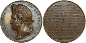 O6457 Médaille Louis-Philippe duchesse Orléans Naissance Prince 1838 SUP