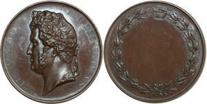 O6459 Médaille Louis-Philippe Uniface Roi des Francais Barre SUP