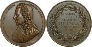 O6464 France Médaille Prix Vertu Belmas Jean Baptistine Robert Auger de Montyon SUP