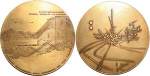 O6467 France Coffret Médaille SNCF Electrification Paris Rouen Le Havre SNCF 1967 FDC