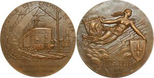 O6469 France Coffret Médaille SNCF Electrification Paris Lille Janvier 1959 FDC