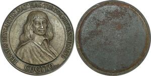 O6481 France Médaille Uniface Renatus descartes 1596 1650 SUP