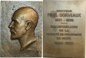 O6513 France Plaque Dr Paul Dorveaux Bibliothécaire Faculté Pharmacie 1922 SUP