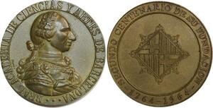 O6521 Spanish Medal Real Academia de Ciencias Y Artes de Barcelona Marés 1964