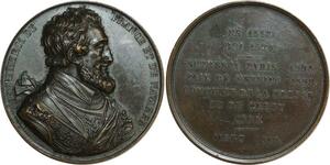 O6531 Médaille Henri IV Roi 1553 1610 Navarre Conquête Bresse Bugey