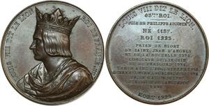 O6534 Médaille Louis VIII Dit Le Lion Niort Trève Prise Angleterre SUP>M O
