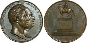 O6543 Médaille Charles X Louis XVIII Statue Louis XIV Lyon SUP ->Make offer