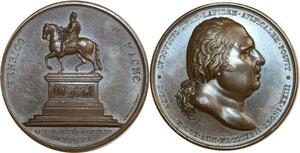 O6554 Médaille Louis XVIII Statue Equestre Henri IV 1817 SPL ->Make offer