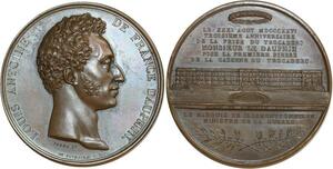 O6596 Rare Médaille Louis Antoine Dauphin Caserne Trocadéro 1826 SUP