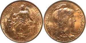 O6604 Rare 10 Centimes Dupuis 1906 FDC Red Luster ! ->Make offer
