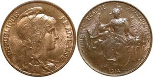 O6626 Rare 10 Centimes Dupuis 1914 FDC Red Luster ! ->Make offer