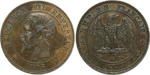 O6656 2 Centimes Napoleon III Nue 1855 A Paris Chien SUP ->M offre