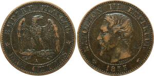 O6657 2 Centimes Napoleon III Nue 1855 A Paris Ancre SUP ->M offre
