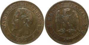 O6659 2 Centimes Napoleon III Nue 1855 A Paris Chien SUP ->M offre
