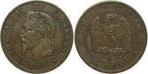 O6664 2 Centimes Napoleon III laurée 1861 A Paris ->M offre