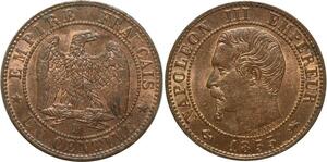 O6684 Rare 1 Centime Napoléon III Nue 1855 D Ancre FDC Red Luster