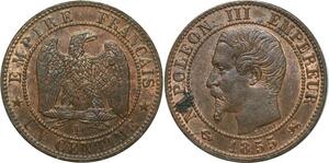 O6685 Rare 1 Centime Napoléon III Nue 1855 D Ancre FDC Red Luster
