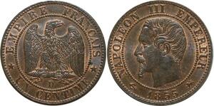 O6687 Rare 1 Centime Napoléon III Nue 1855 D Ancre FDC Red Luster