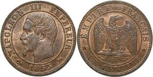 O6688 Rare 1 Centime Napoléon III Nue 1855 D Ancre FDC Red Luster