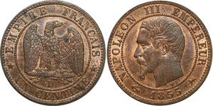 O6689 Rare 1 Centime Napoléon III Nue 1855 D Ancre FDC Red Luster