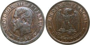 O6695 Rare 1 Centime Napoléon III Nue 1856 A Paris SPL Red Luster