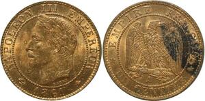 O6703 1 Centime Napoléon III Laurée 1861 A Paris SPL Red Luster