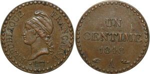 O6709 Un Centime Dupré 1848 A Paris Superbe +++