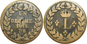 O6725 Un Décime Napoléon à L Couronnee 1815 .. ->Make offer