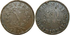 O6727 10 Centimes Napoléon Anvers N Wolschot 1814 W ->M offre