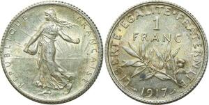 O6733 1 Franc Semeuse 1917 Argent Silver SUP+ SPL ->M offre
