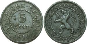 O6747 Belgique 5 Centimes 1916 Zinc ->Make offer