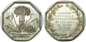O6754 Jeton Société Imperiale Agriculture Arts Versailles 1799 Argent SUP