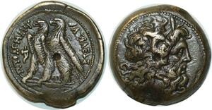 O6785 Scarce Egypt Ae Ptolemy VI Philometor 163-145 BC Alexandria two eagles