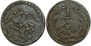 O6793 Mexico Mexico City 1/4 Real Quartilla 1833 Almost XF->Make offer