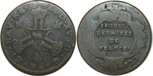 O6811 Rare France Sol des mines Bearn Louis XV 1727 Pau ->M offre