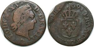 O6812 Rare France R3 Liard à la vieille tête Louis XV 1769 W Lille ->M offre