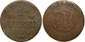 O6845 German States Julich-Berg 1/2 Stüber Karl Theodor 1794 ->Make offer