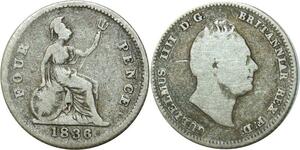 O6853 Great Britain 4 Pence William IV 1836 Silver ->M offer